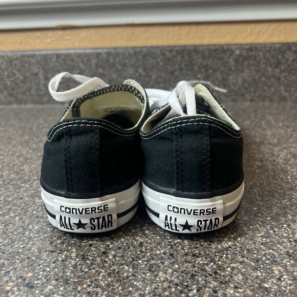 Converse All Star Low Top Womens Sz 8 Classic Black Canvas Sneaker Skate Lace Up - Picture 9 of 11
